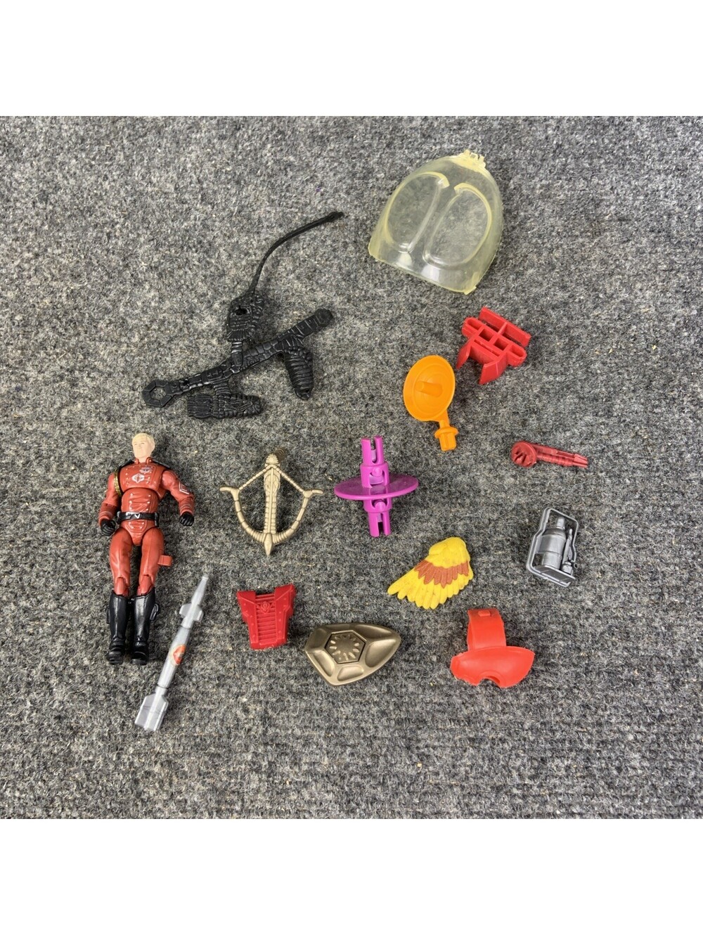 Lot of Assorted 1980's Action Figure Accessories Weapons Parts GI Joe Coleco D&D